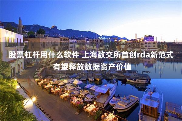 股票杠杆用什么软件 上海数交所首创rda新范式 有望释放数据资产价值