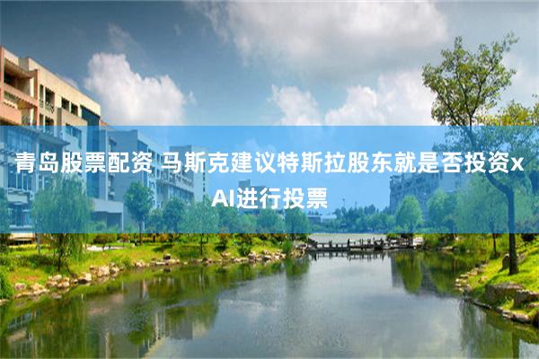 青岛股票配资 马斯克建议特斯拉股东就是否投资xAI进行投票