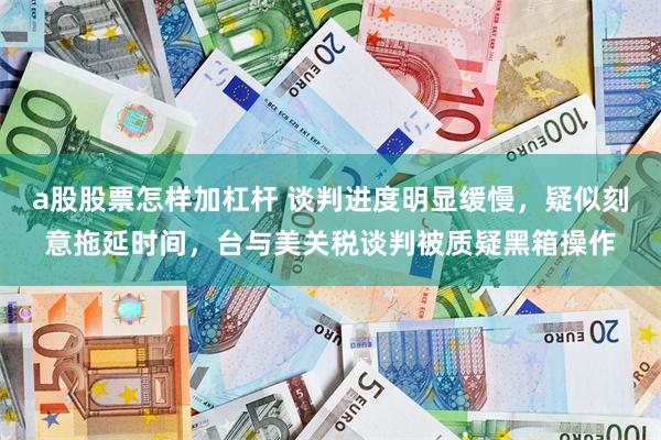 a股股票怎样加杠杆 谈判进度明显缓慢，疑似刻意拖延时间，台与美关税谈判被质疑黑箱操作