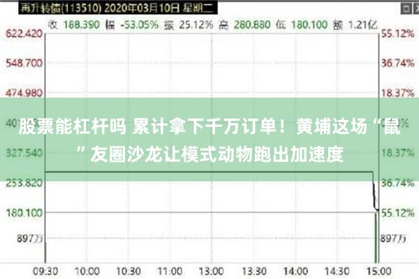 股票能杠杆吗 累计拿下千万订单！黄埔这场“鼠”友圈沙龙让模式动物跑出加速度