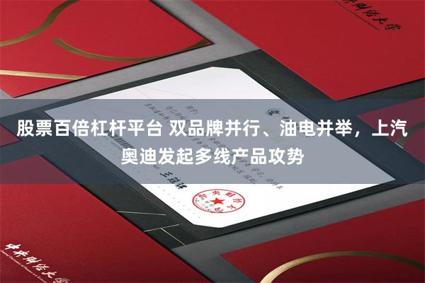 股票百倍杠杆平台 双品牌并行、油电并举，上汽奥迪发起多线产品攻势