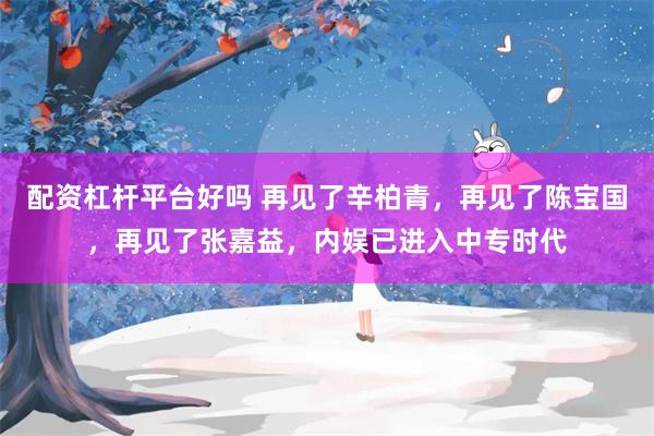 配资杠杆平台好吗 再见了辛柏青，再见了陈宝国，再见了张嘉益，内娱已进入中专时代