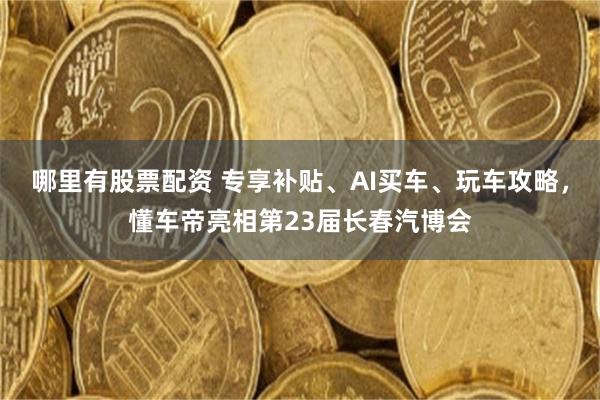 哪里有股票配资 专享补贴、AI买车、玩车攻略，懂车帝亮相第23届长春汽博会