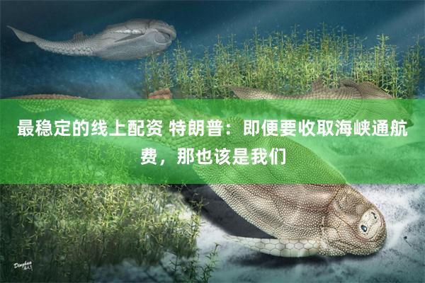 最稳定的线上配资 特朗普：即便要收取海峡通航费，那也该是我们